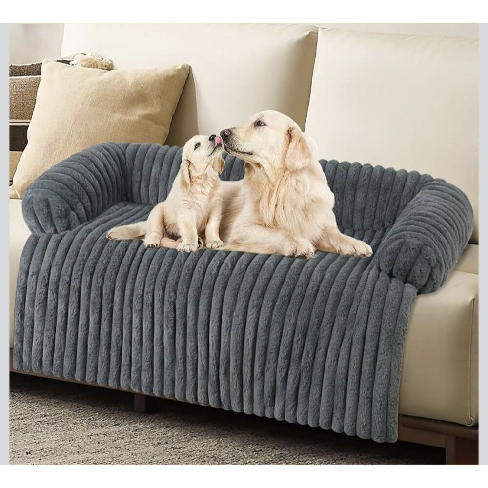 Wn's Day Luxurious Dog Couch Bed, Washable Calming Dog Couch Cover, Removable...